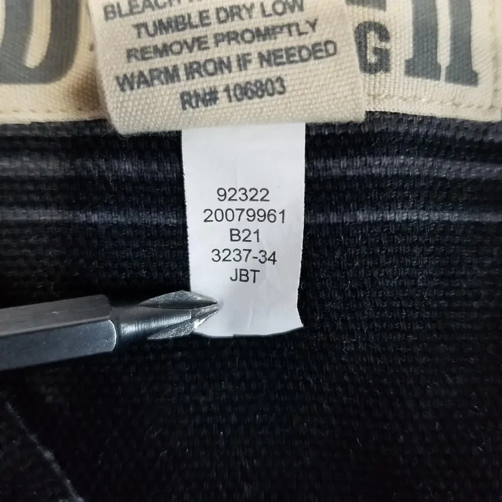 Duluth Trading Co Jacket Mens 2XL Gray Fire Hose Flannel Lined Limber Shacket